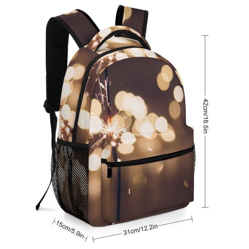 yanfind Children's Backpack  Focus Facebook Depth Firework Blurred Field Sparkler Shallow Sparkle Sparkling Bokeh Preschool Nursery Travel Bag