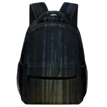 yanfind Children's Backpack  Focus Fog Dark Forest Illuminated Mystery Landscape Evening Light Eerie Woods Preschool Nursery Travel Bag