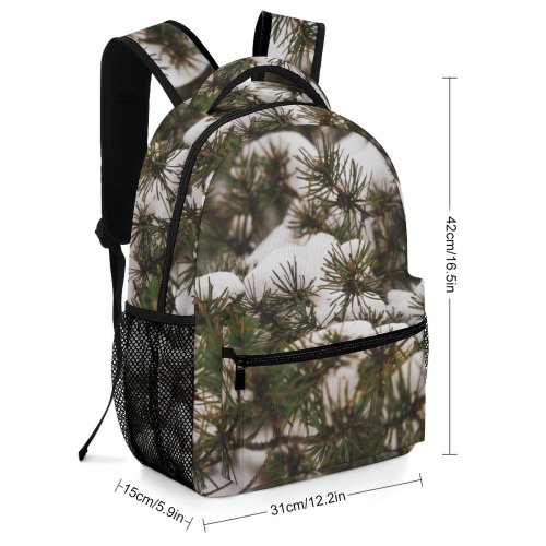 yanfind Children's Backpack Landscape Abies Ornamental Pine Plant Rockery Fountain  Pictures Terrace Stock Preschool Nursery Travel Bag