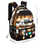 yanfind Children's Backpack  Festival Focus Dark Shining  Illuminated Lights Colorful Defocused Luminescence Disco Preschool Nursery Travel Bag