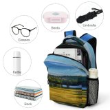 yanfind Children's Backpack Field Grassland Outdoors Countryside Farm Rural Meadow Liding Sverige Plant Tree Scenery Preschool Nursery Travel Bag