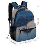 yanfind Children's Backpack Forest Scenery Clouds Sunset Landscape Daylight Mountains Island Sight Building Lakeside Scenic Preschool Nursery Travel Bag