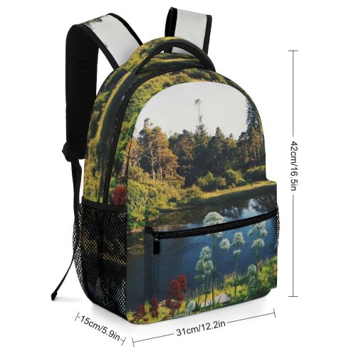 yanfind Children's Backpack Landscape Plant Forest Recess Castle Pictures Outdoors Flora Tree Free Flower Preschool Nursery Travel Bag