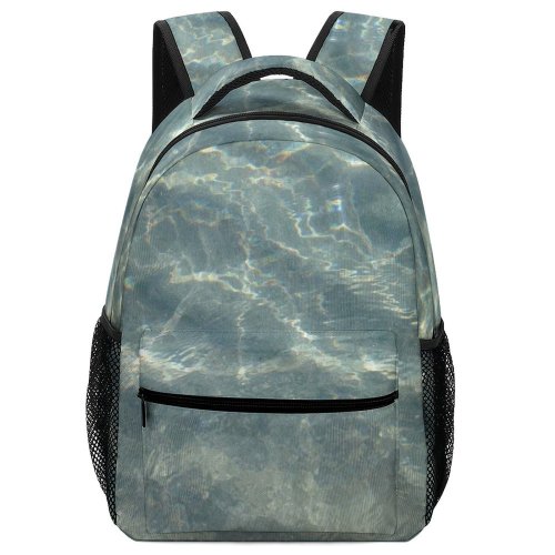 yanfind Children's Backpack Ocean Ripples Sea Bird's  Underwater Liquid Clean Preschool Nursery Travel Bag
