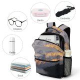 yanfind Children's Backpack Moody Belledonne Evening Range Tree   Snow Alpes Fog Sunset Preschool Nursery Travel Bag