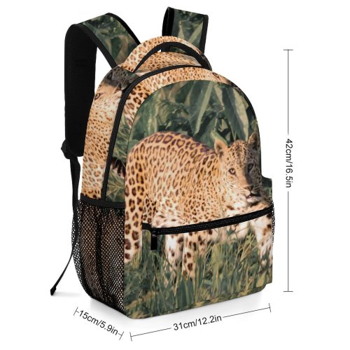 yanfind Children's Backpack Leopard Big Daylight Cat Carnivore Dangerous Wild  Wildlife Preschool Nursery Travel Bag