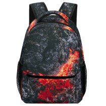 yanfind Children's Backpack Eruption Lava  Wood Fire Free Burn Outdoors Wallpapers Bonfire Flame Preschool Nursery Travel Bag