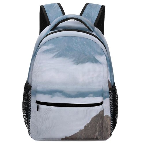 yanfind Children's Backpack Landscape Peak Pyrénées High Slope Pictures Cloud Outdoors Snow  Pyrenees Preschool Nursery Travel Bag