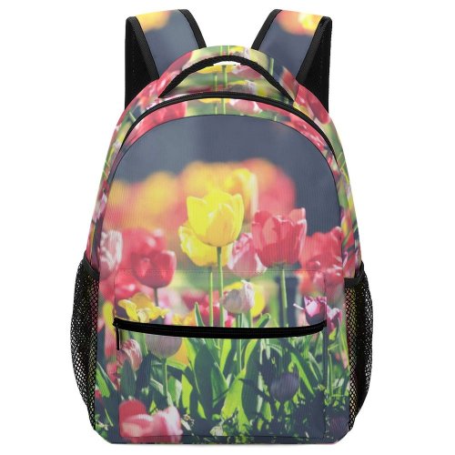 yanfind Children's Backpack Flower Tulip Plant Flora  Emerald Bay Road Lake Tahoe United States Preschool Nursery Travel Bag