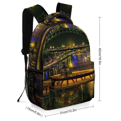 yanfind Children's Backpack Drive Expressway Street City Dark Time Movement Lights Lapse Connection Fast Preschool Nursery Travel Bag