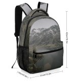 yanfind Children's Backpack Grey Outdoors  Slope Range Scenery Landscape Promontory Peak Land  Aerial Preschool Nursery Travel Bag