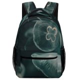 yanfind Children's Backpack YouTube Create Invertebrate  Neonlight Pictures Sea Jellyfish Fish Grey Preschool Nursery Travel Bag