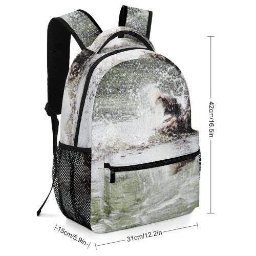 yanfind Children's Backpack Birds Lake Grey Novo Hamburgo Droplets Duck Ocean Outdoors Wallpapers Brazil Preschool Nursery Travel Bag