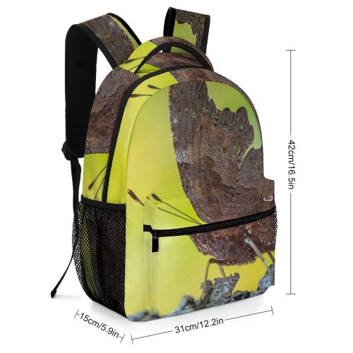 yanfind Children's Backpack Fly Domain Garden Polygonia Plant Grass Moth Album Images Wallpapers Wing Preschool Nursery Travel Bag