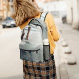 yanfind Children's Backpack Dress Focus Sand Footsteps Vacation Barefoot Lady Beach Footprint Seashore Walk Preschool Nursery Travel Bag