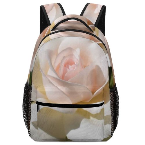 yanfind Children's Backpack Flower Rose  Plant Summer Spring Blush Pretty Macro Upclose Petal Public Preschool Nursery Travel Bag