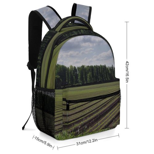yanfind Children's Backpack Field Country Farm Ploughing Spring Arable Farming Potatoes Furrows Newcomp Rainhill Agriculture Preschool Nursery Travel Bag