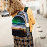 yanfind Children's Backpack  Dynamic Time Colours Lapse Evening Colorful Light Neon Abstract Trails Shutter Preschool Nursery Travel Bag