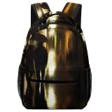 yanfind Children's Backpack  Raining Silhouettes Street Dark City Time Lights  Evening Light Umbrella Preschool Nursery Travel Bag