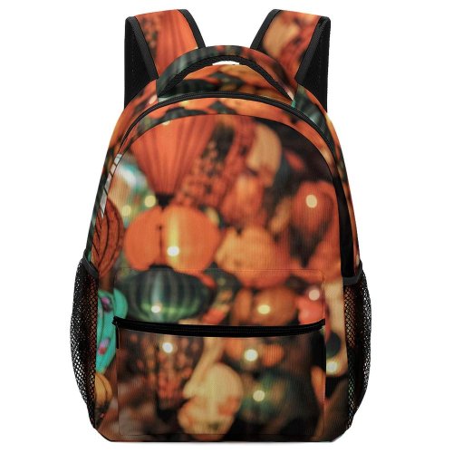 yanfind Children's Backpack Festival Dark Design Depth Colorful Field Light Chinese Lantern Art Year Preschool Nursery Travel Bag