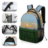 yanfind Children's Backpack Countryside West Pictures Grassland Outdoors Bandung Rahayu Free Birds Java Field Preschool Nursery Travel Bag