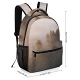 yanfind Children's Backpack Fog Outdoors Mist Tree  Sunrise Grey Stock Preschool Nursery Travel Bag