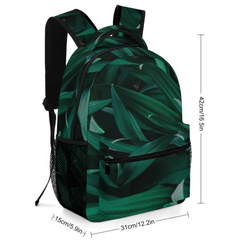 yanfind Children's Backpack Flora Plants Grassland Vibrant Plant Dark Mother Leaves Preschool Nursery Travel Bag