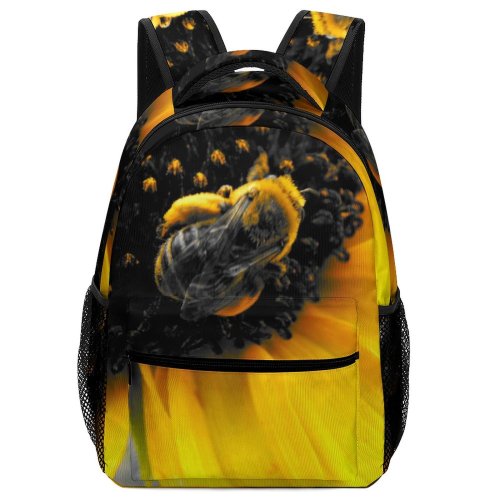 yanfind Children's Backpack Bee Flower Plant Bug Macro Cloes Insect Summer Outdoors Pollen Preschool Nursery Travel Bag