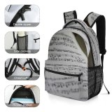 yanfind Children's Backpack  Musical Notes Writing Document Melody Texture Sheet Preschool Nursery Travel Bag