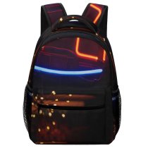 yanfind Children's Backpack  Focus Dark Design  Illuminated Lights Insubstantial Evening Energy Colorful Luminescence Preschool Nursery Travel Bag