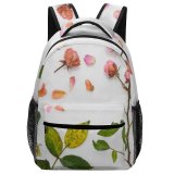 yanfind Children's Backpack Flower Plant Leaf Petal Rose  Geranium Leaves Dried Lay Minimal Autumn Preschool Nursery Travel Bag