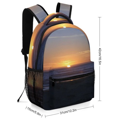 yanfind Children's Backpack Abstract Dreams Sky Horizon Sunset Sea Ocean Sunrise Beach Evening Preschool Nursery Travel Bag