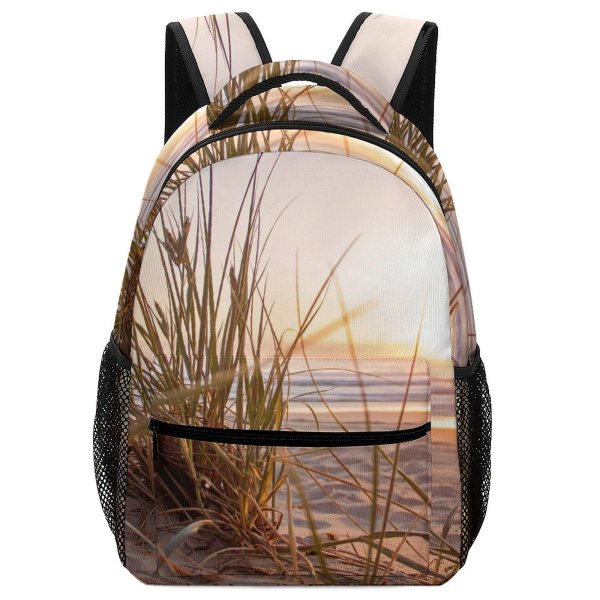 yanfind Children's Backpack  Focus Sand Screen Desktop Depth Reed Sunset Grass Landscape Evening Travel Preschool Nursery Travel Bag