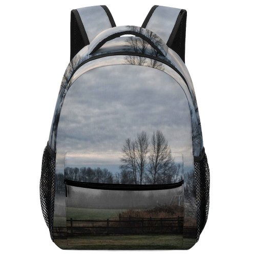yanfind Children's Backpack Fog Outdoors Grey Mist East Lake Sammamish Trail Redmond Wa Usa Grass Preschool Nursery Travel Bag