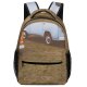 yanfind Children's Backpack  Campervan Motorhome Design Colours Wheels Grass Daylight Field Camper  RV Preschool Nursery Travel Bag