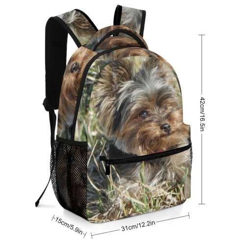 yanfind Children's Backpack Dog Yorkshire Vertebrate Canidae Biewer Carnivore Preschool Nursery Travel Bag