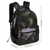 yanfind Children's Backpack Flower Plant  Flora Rose Grey Petal Bloom Carnation Dark Closeup Quiet Preschool Nursery Travel Bag