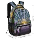 yanfind Children's Backpack  City Design Lights Empty Technology Colorful Items  Building Glass Urban Preschool Nursery Travel Bag