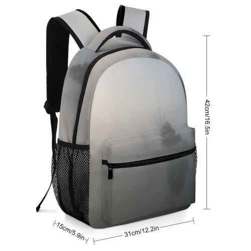 yanfind Children's Backpack Grey Outdoors Fog Mist Sauder Historical Village Archbold Ohio Usa Lake Public Preschool Nursery Travel Bag