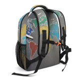 yanfind Children's Backpack Geography Inspiration Navigate Freedom Journey Tourism International Vacation Graph Achievement Blackboard Airplane Preschool Nursery Travel Bag