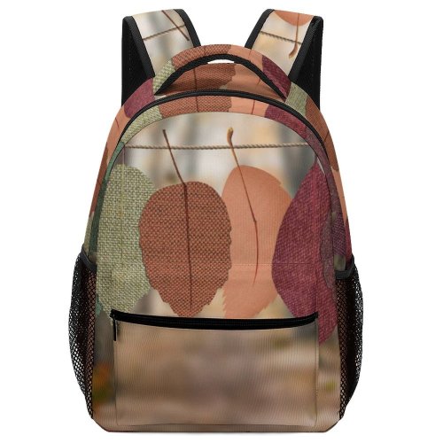 yanfind Children's Backpack Forest Season Autumn Rope Hanging Outdoors Shapes Fall Leaves Mood Decoration Texture Preschool Nursery Travel Bag