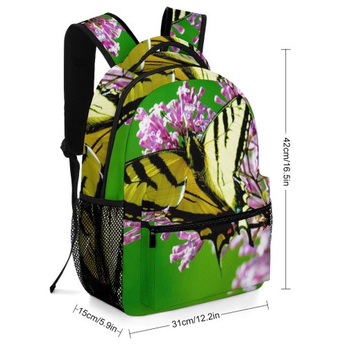 yanfind Children's Backpack Butterfly Flower Plant Flora Lilac  Insect Invertebrate Swallowtail Wing Colorful Bug Preschool Nursery Travel Bag