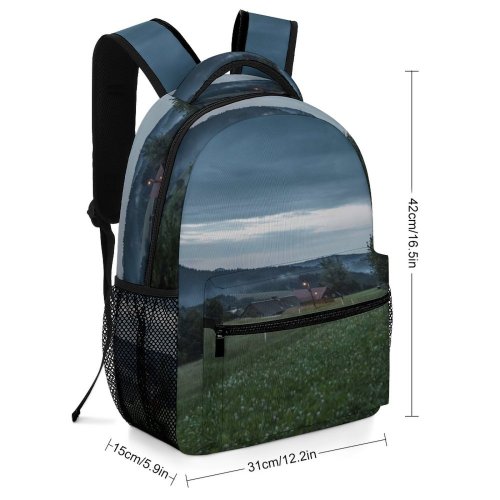 yanfind Children's Backpack Grass Plant Field Outdoors Grassland Grey Summer Hinterhermsdorf Sebnitz Deutschland Countryside Abies Preschool Nursery Travel Bag