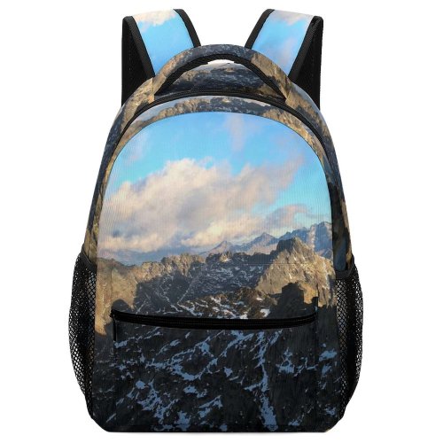 yanfind Children's Backpack Landscape Peak Wilderness Slope Pictures Cloud Outdoors Stock Cumulus Free Range Preschool Nursery Travel Bag