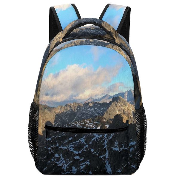 yanfind Children's Backpack Landscape Peak Wilderness Slope Pictures Cloud Outdoors Stock Cumulus Free Range Preschool Nursery Travel Bag