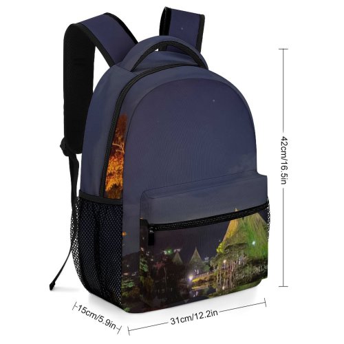 yanfind Children's Backpack Leaf Plant Domain Pictures Kenrokuen Outdoors Grey Japan Tree Preschool Nursery Travel Bag