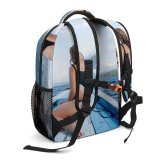 yanfind Children's Backpack Bali Traveler Saltwater Swimsuit Vacation Clouds Travel Leisure Wooden Swimwear Female Tropical Preschool Nursery Travel Bag