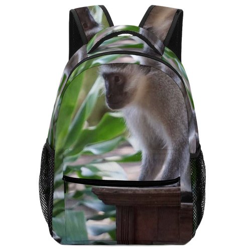 yanfind Children's Backpack  Deer Arbour Wood Koala Garden Wildlife Plant Free Lemur Monkey Preschool Nursery Travel Bag