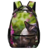 yanfind Children's Backpack Young Pet Outdoors Tabby Whiskers Smelling Cute Little Cat  Nose Downy Preschool Nursery Travel Bag