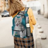 yanfind Children's Backpack Funny Curiosity Cute Cat Young Little  Portrait Pet Whisker Downy Fur Preschool Nursery Travel Bag